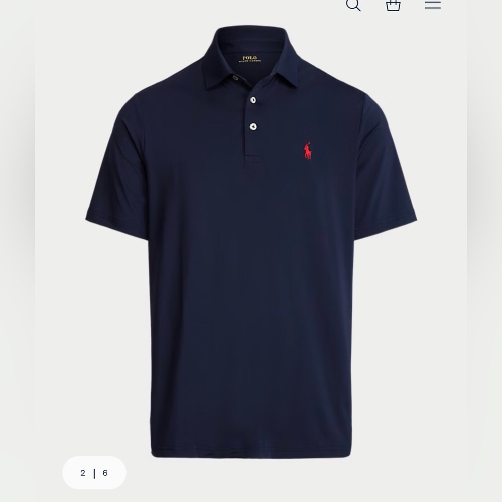 Polo RL Classic Fit Performance‎ Polo Shirt XL navy blue